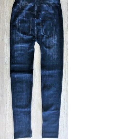 Denim One Size Leggings Fashion Designer India Blue Navy New - Picture 4 of 4
